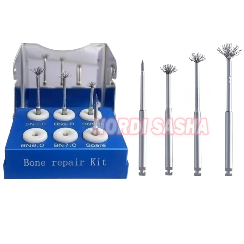 Autoclavable Dental Debridement Peri-Implantitis Implant Surface Threads Titanium Brush for Implant Restoration Maintenance