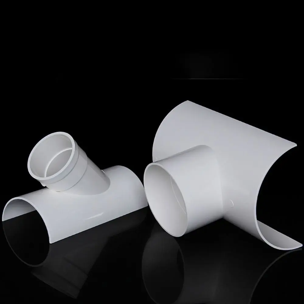 New PVC Tube Repair Patch Open Tee 50 75 110 Drain Pipe Repair Fittings White Pipe Joint Outdoor