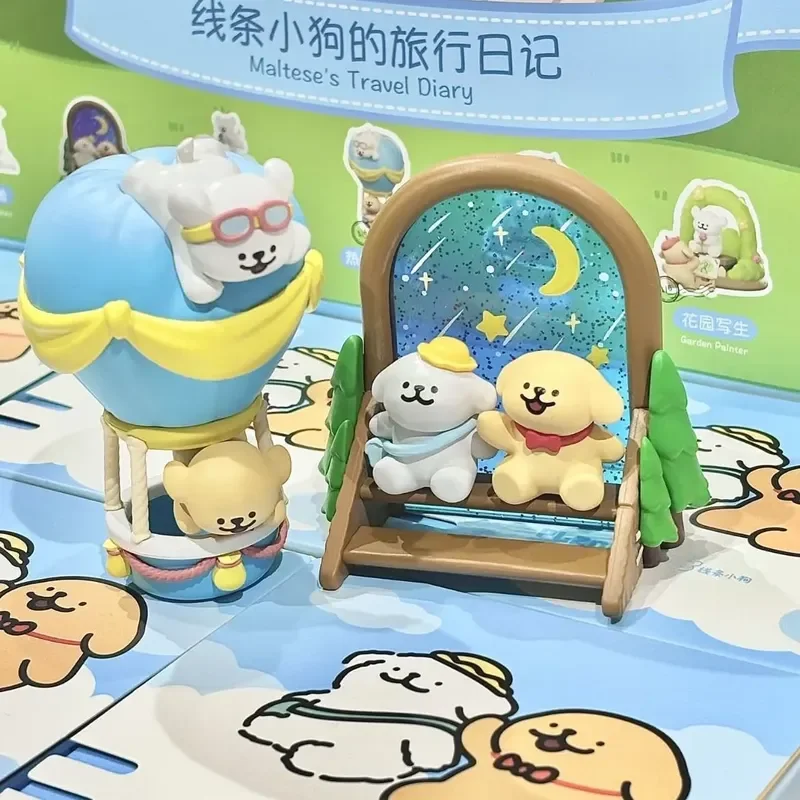 نسخة الوطن عالية الجودة خط الكلب السفر مذكرات سلسلة العصرية صندوق أعمى التماثيل لطيف الدمى سطح المكتب لعبة الزخرفية الهدايا #4