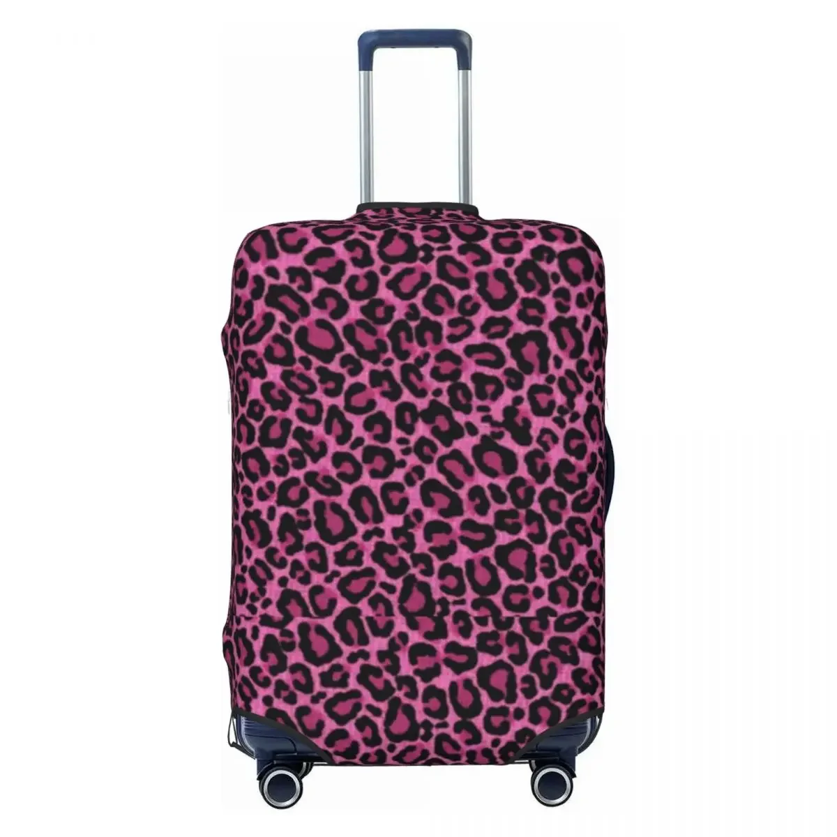 Funky Leopard Print Suitcase Cover Pink Black Spots Print Flight Business Practical Luggage Accesories Protector