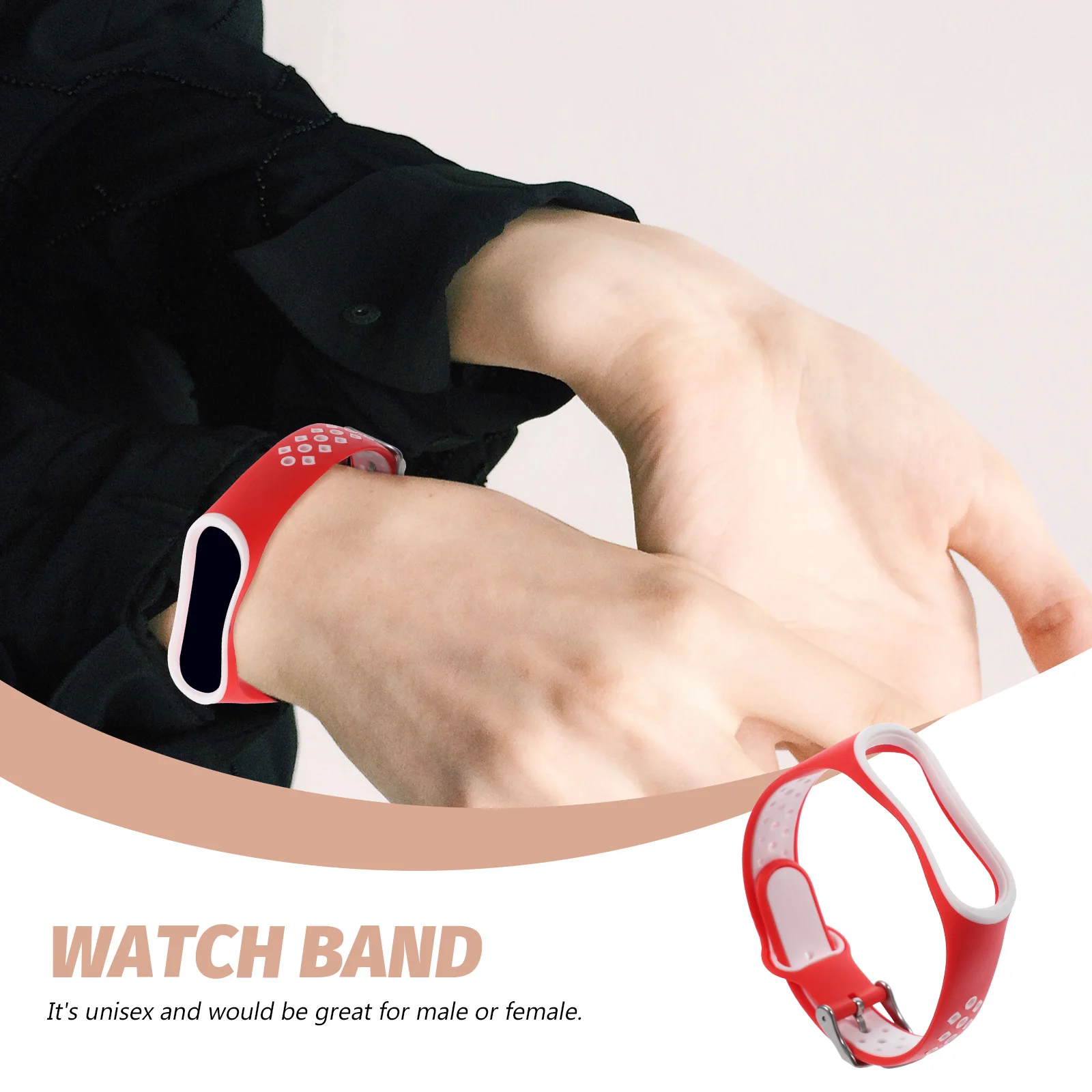 

Silicone Watch Band Strap Wristband Accessories Two Tone Replacement Unisex Comfortable Durable Smooth Style Elevating Occasion