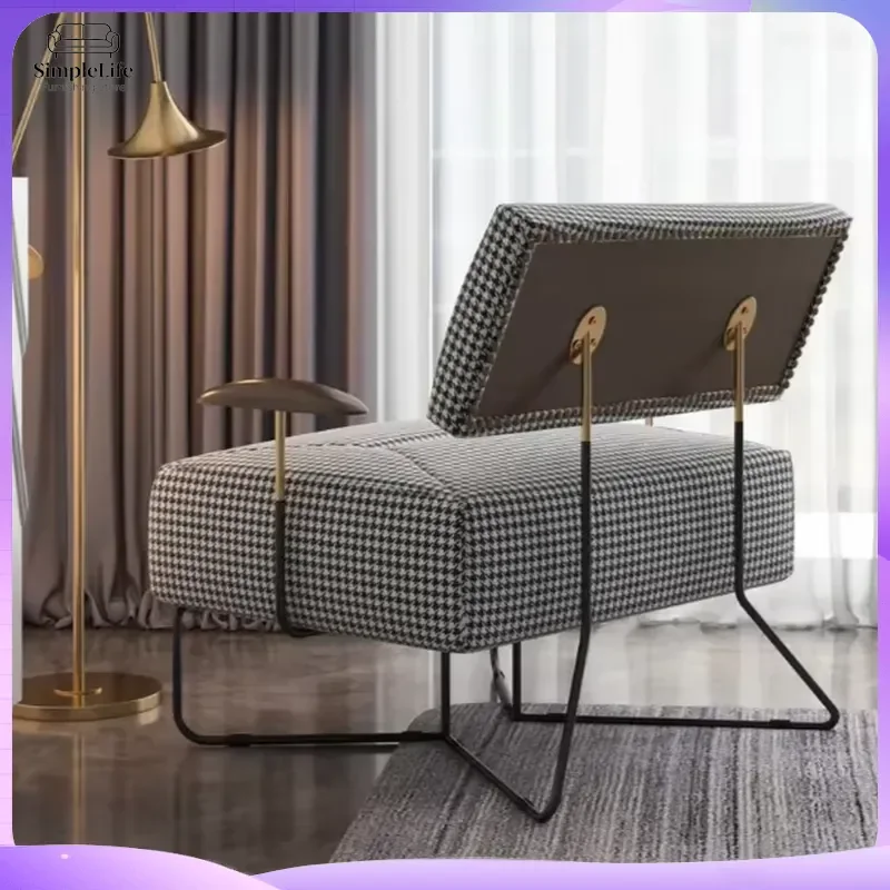 French Style Accent Lounge Chair Recycled Fabric Velvet Living Room Armchair Single Seater Modern Comfortable Indoor Outdoor