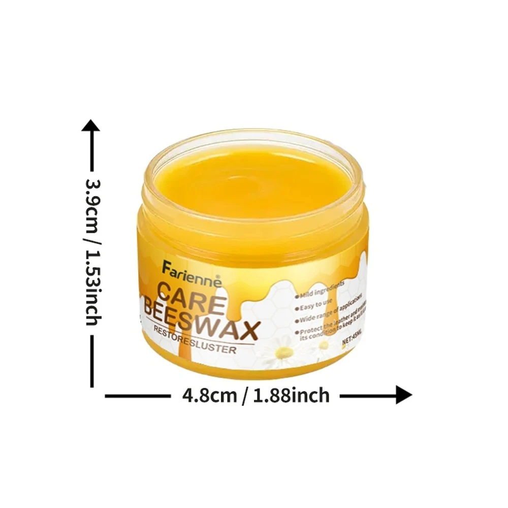 Kit de cuidados com sapatos – adequado para polimento e manutenção de superfícies de couro artificial, cera de abelha premium para várias cores