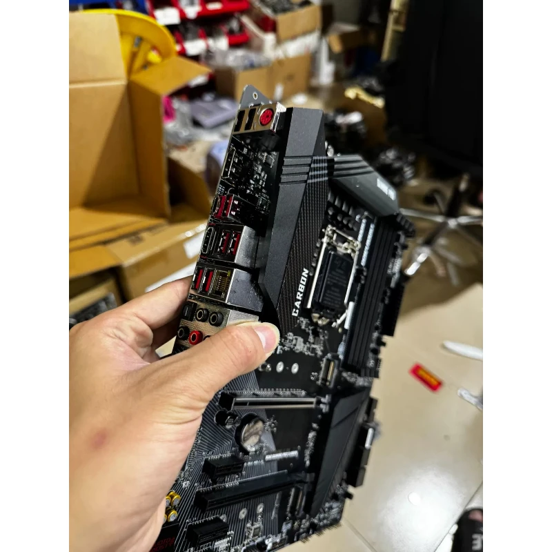 Used ATX Motherboard for MSI B360 GAMING PRO CARBON LGA1151 B360 DDR4 Dual M.2 RGB Nice Condition