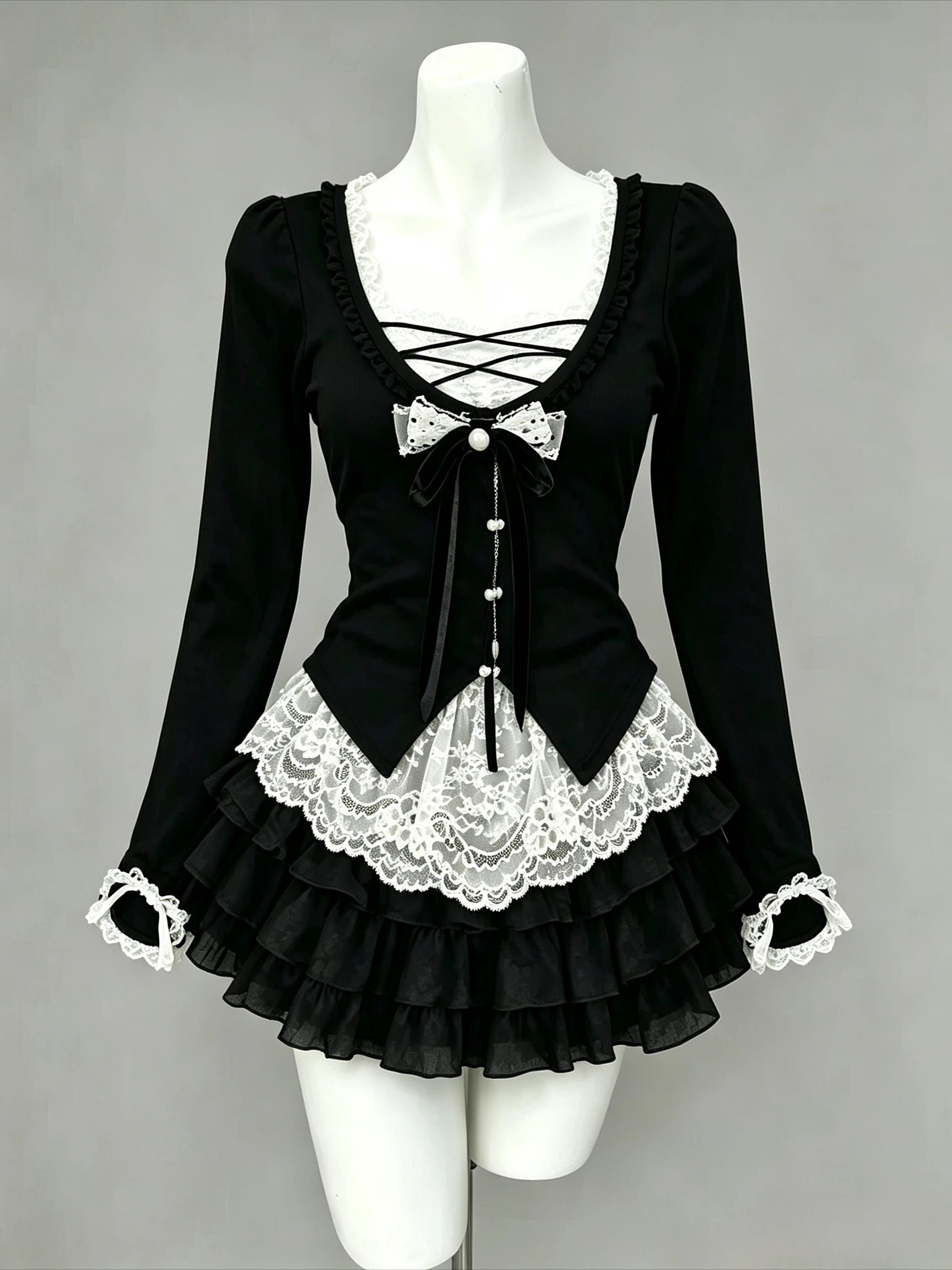 Women 2 Piece Outfit Y2K Japanese Kawaii Crop Top + Mini Skirt American Retro Korean Trendy Casual Sweet Girl Skirt Sets