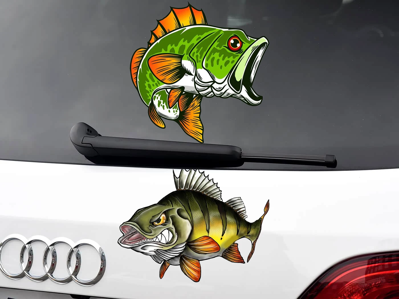 

Custom Fishing Fish Car Stickers PVC Glue Sticker for Motorcycle Surfboard Laptop Vinyl Wrap Anime Cartoon Decor Car Accessories