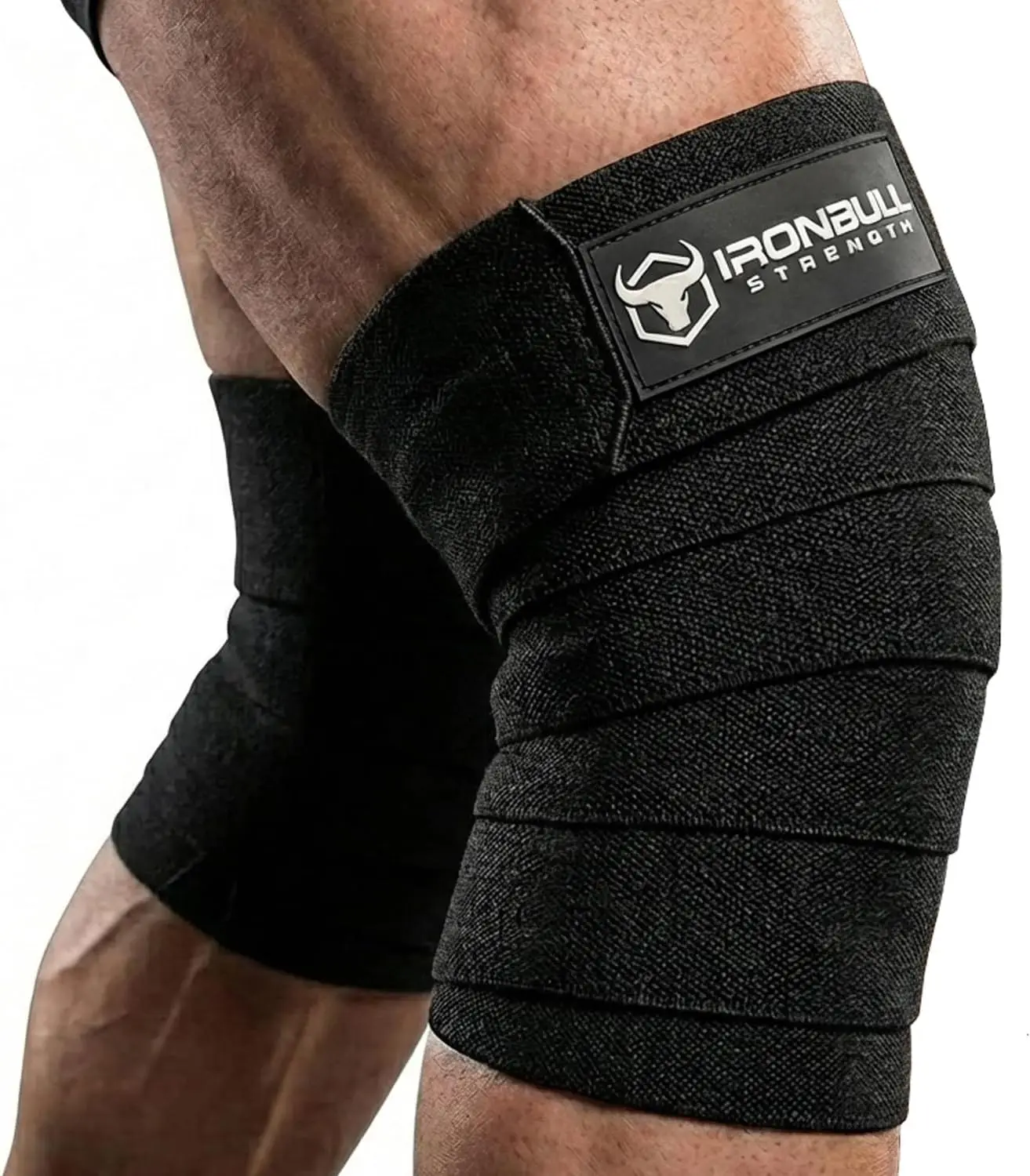 

Elastic Knee Wraps for Weightlifting, Squats & Powerlifting - 80" Support Straps