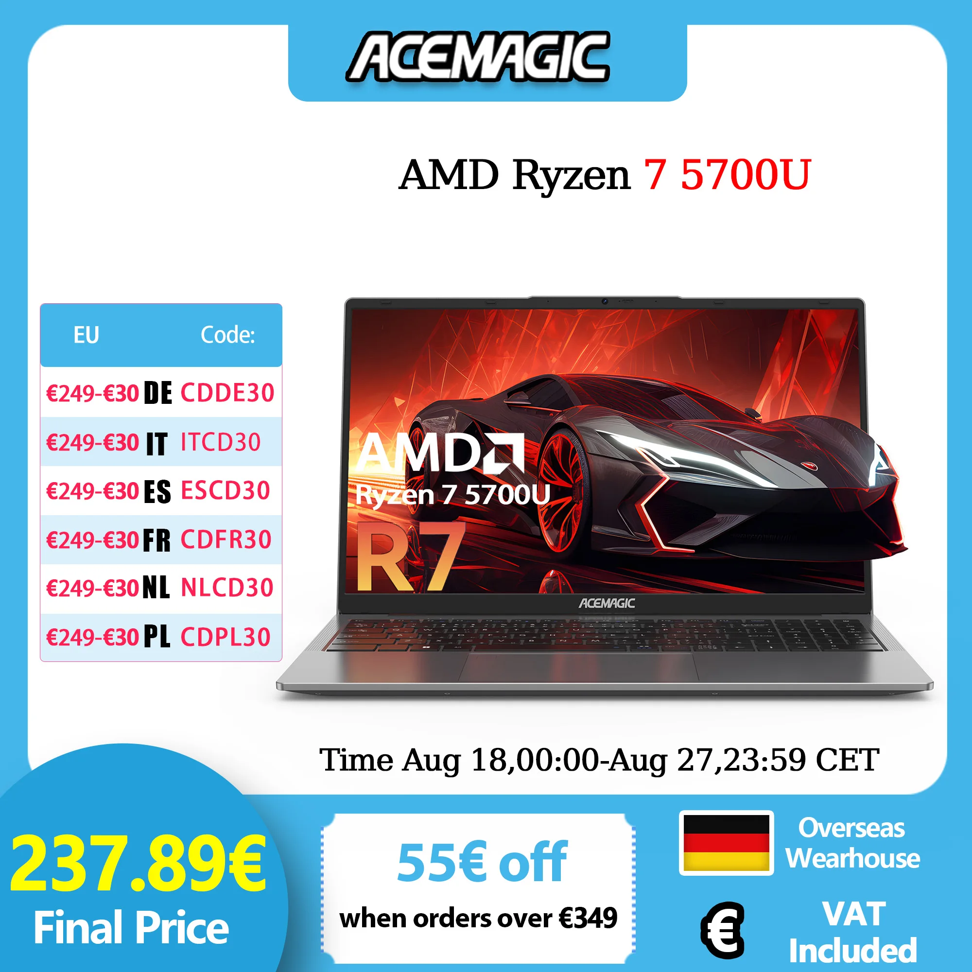 AceMagic Ryzen 7 Vega 15.6"