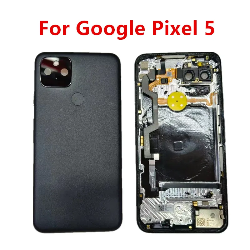 

Pixel5 Housing For Google Pixel 5 5G 6.0" Battery Back Cover Repair Replace Door Rear Case + Logo Camera Lens Fingerprint