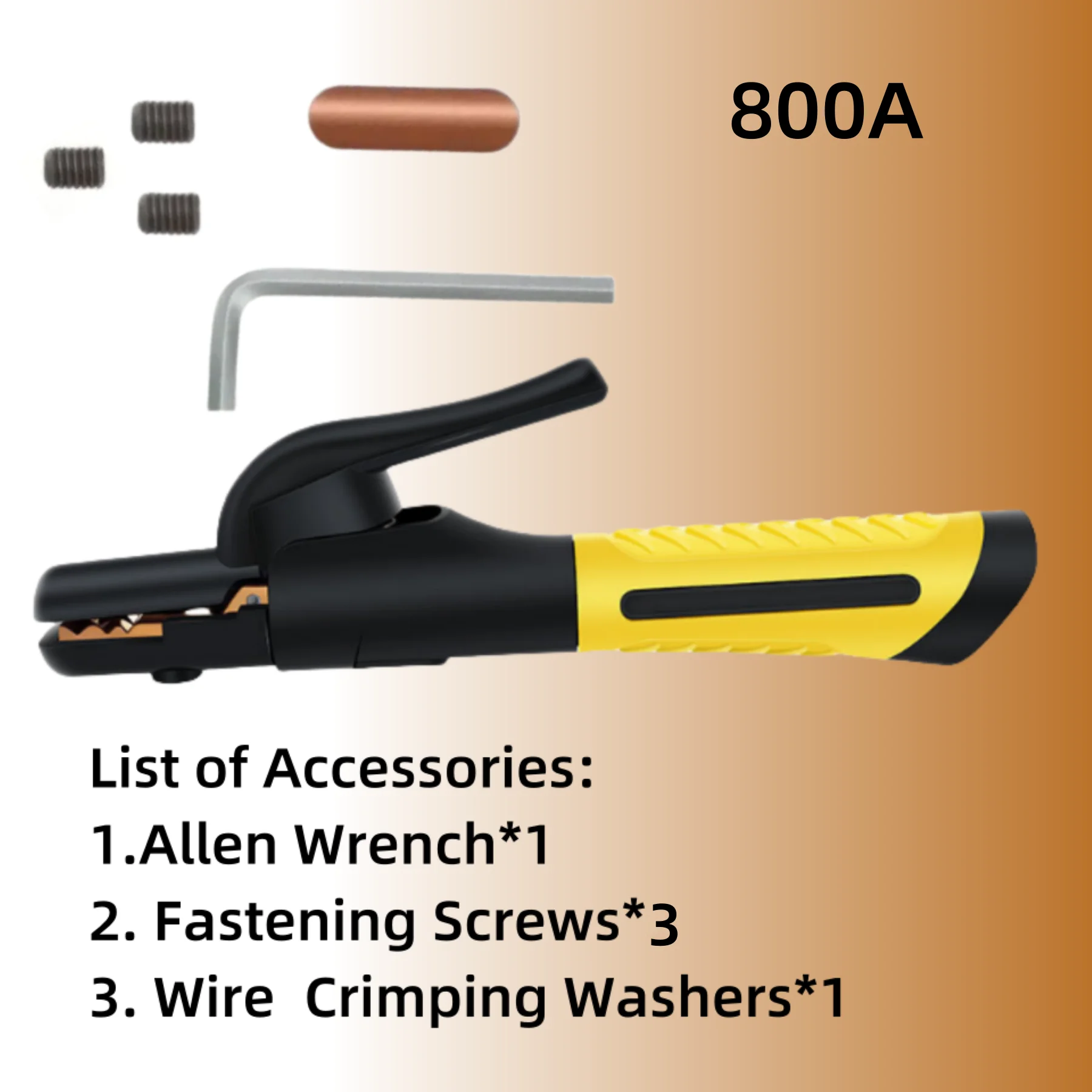 Imagem -06 - Eletrodo Soldagem Grampo Eletrodo Alicate de Cobre Roxo 500a800a Anti Slip e Anti Scald Handle Acessórios de Soldagem