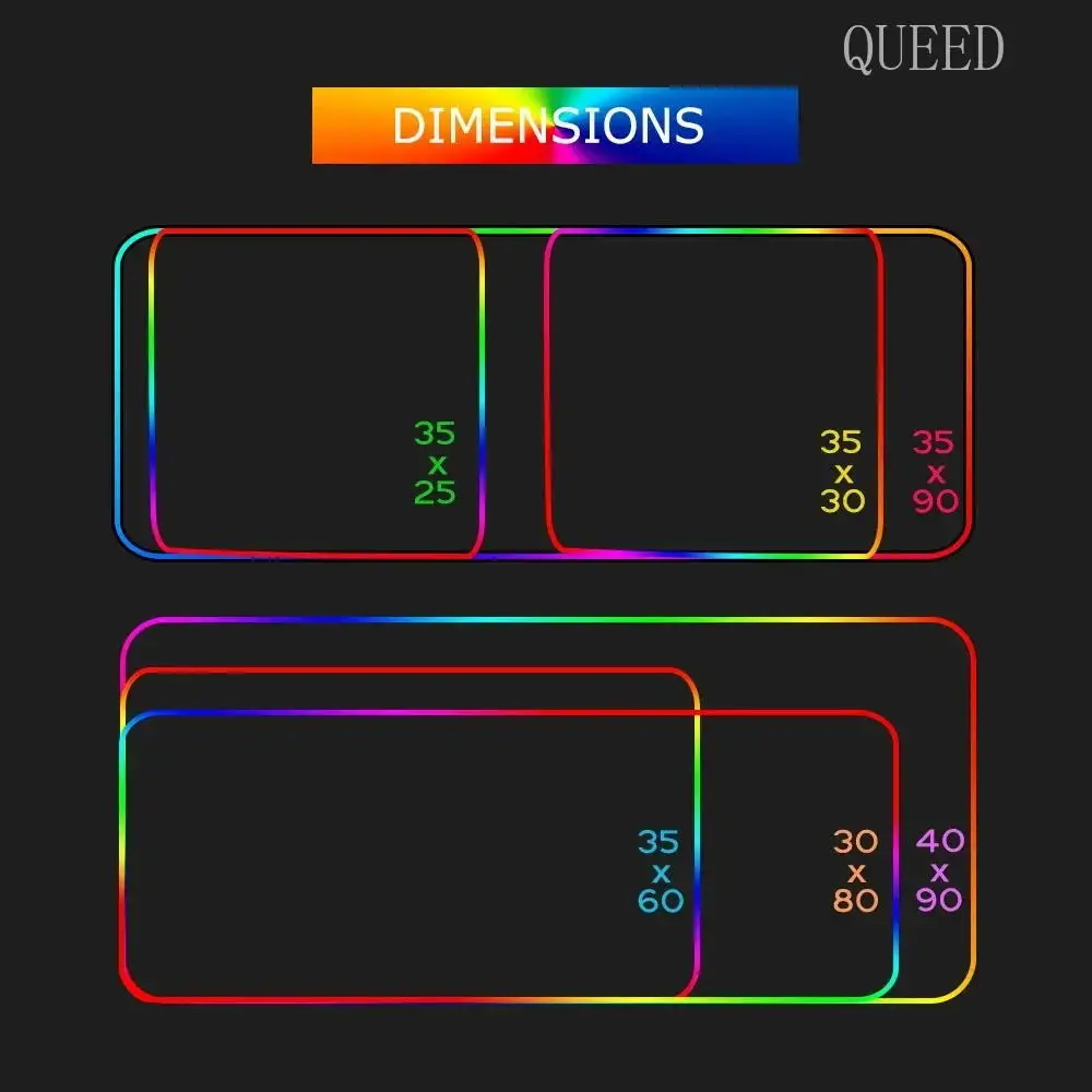 Gaming Cool Mouse Pad with Backlight Mouse Carpet Rgb Mat Non-slip Rubber Mat Mountain Landscape Led Speed Mousepad Gamer Pc Mat