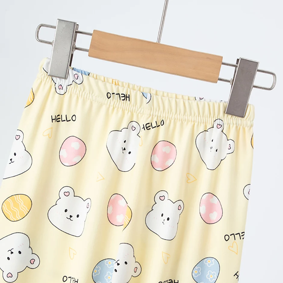 2-teiliges Herbst- und Winter-Mädchen-Set, süß und niedlich, langärmeliges Set, bequemes Unterhemd für Kinder, Hose mit elastischem Bund, Heimset – Detail 11