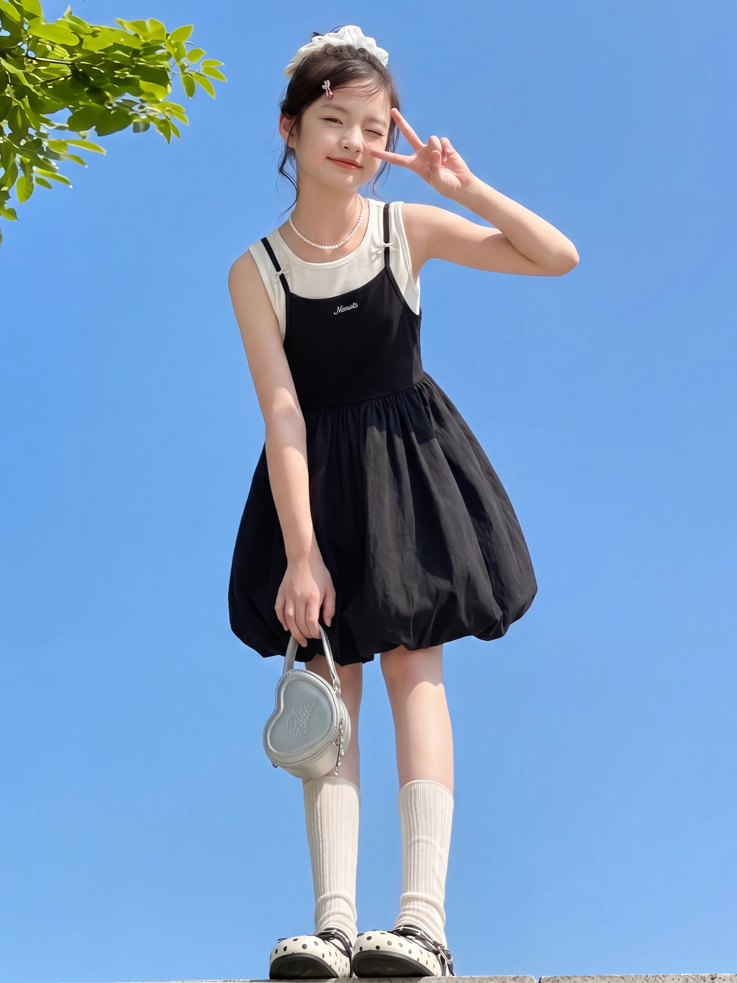 abito-estivo-senza-maniche-per-ragazze-yoyo-one-gonna-a-pieghe-in-stile-coreano-gonna-a-trapezio-finta-a-due-pezzi-colore-puro