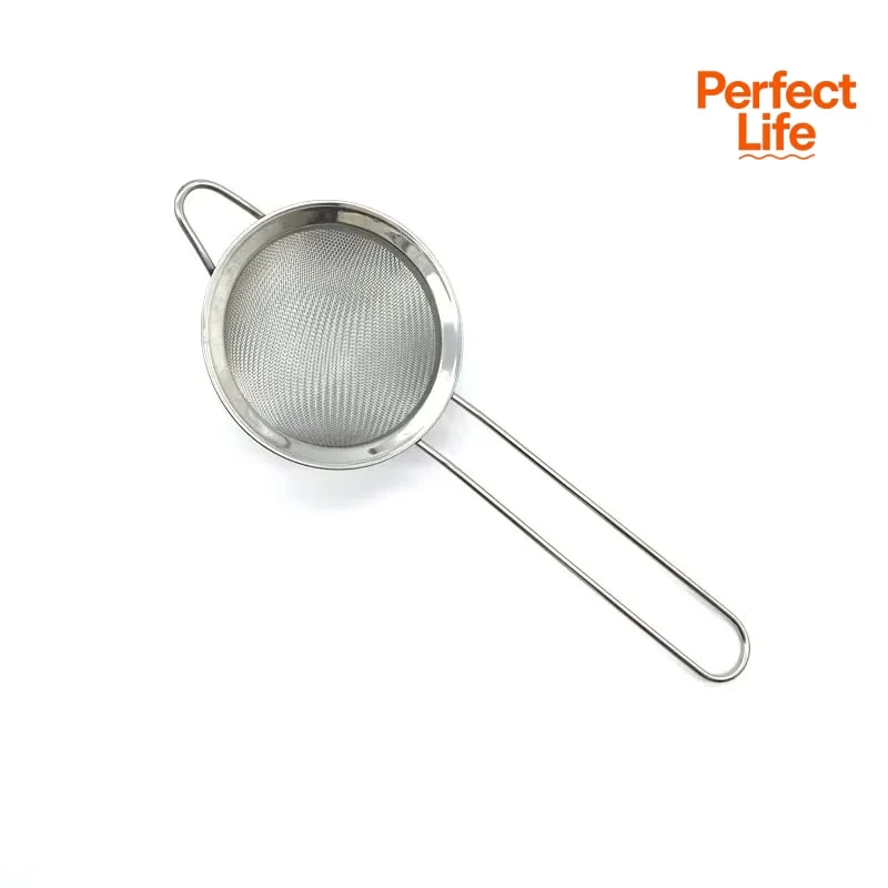 Stainless steel sieve with handle Fine Mesh Strainer Stainless Steel Oil Filter Flour Colander Sieve Juice Sugar Frying Strainer