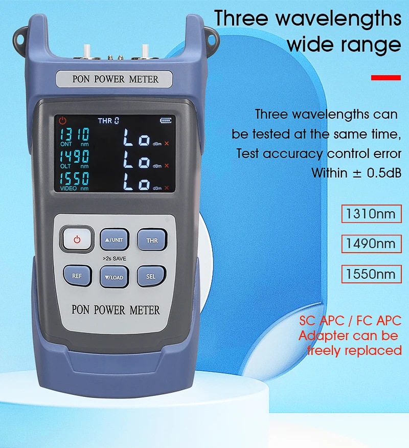 

AUA-320A/U Handheld Fiber Optical PON Power Meter FTTX/ONT/OLT 1310/1490/1550nm FTTH