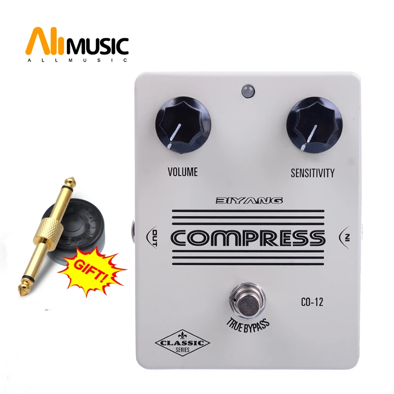 

Biyang CO-12 Compressor Sensitivity Electric Guitar Effect Pedal True Bypass Design