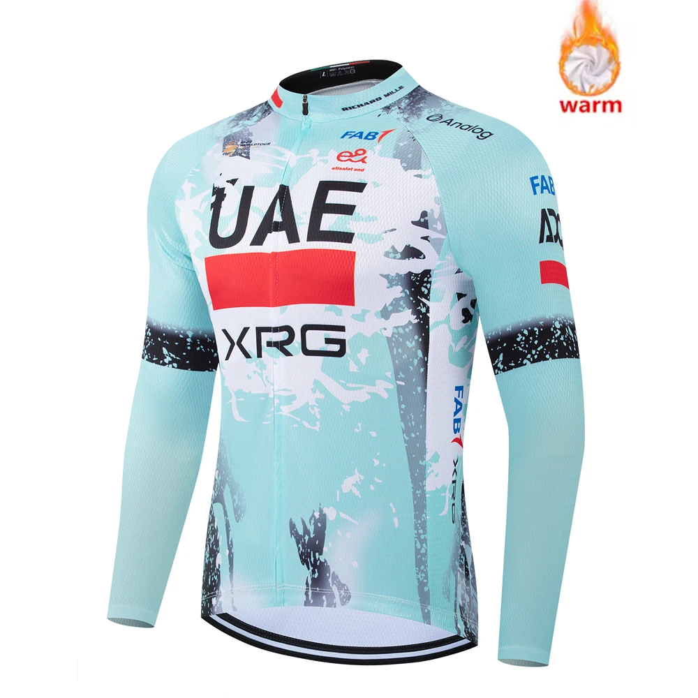 سترة رجالية لركوب الدراجات من الإمارات العربية المتحدة لعام 2025 مقاومة للرياح من الصوف برو سترات لركوب الدراجات بأكمام طويلة دافئة وناعمة ملابس للدراجة قابلة للتنفس