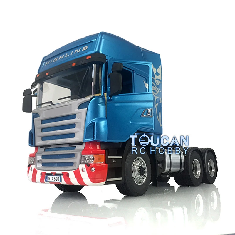 1/14 RC LESU 6*6 Radio Control Tractor Truck KIT Metal Chassis Unassembled Painted Cabin Construction Car Model THZH0914