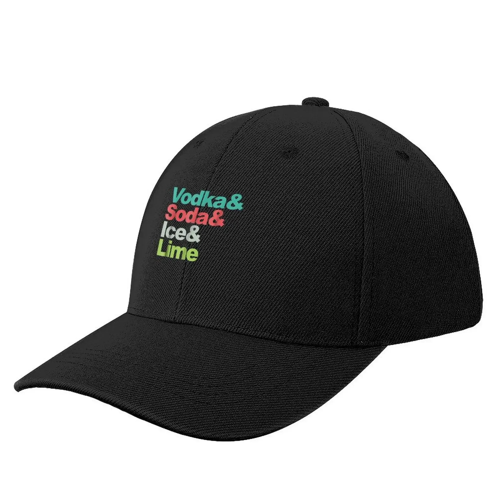 Funny Wine Lover Drinking Vodka Soda Ice Lime Baseball Cap Snapback Cap beach hat Women's Golf Wear Men's