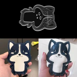 1Set Leather Handmade Craft Puppy Cartoon Car Key Pack Sewing Pattern Acrylic Stencil Template