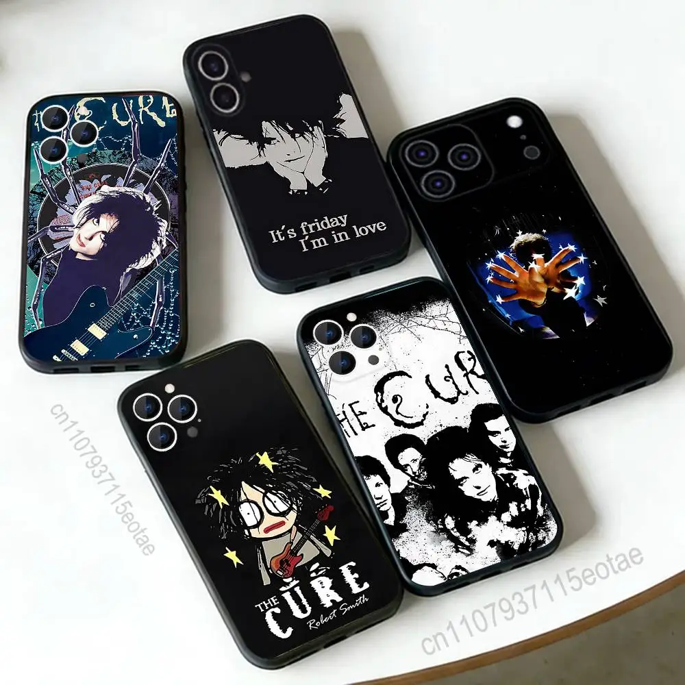 

The cure Robert S-Smith Phone Case For iPhone 17,16,15,14,13,12,11,Pro,Max,Plus,E,Air,Mini Black Shockproof Funda Cover