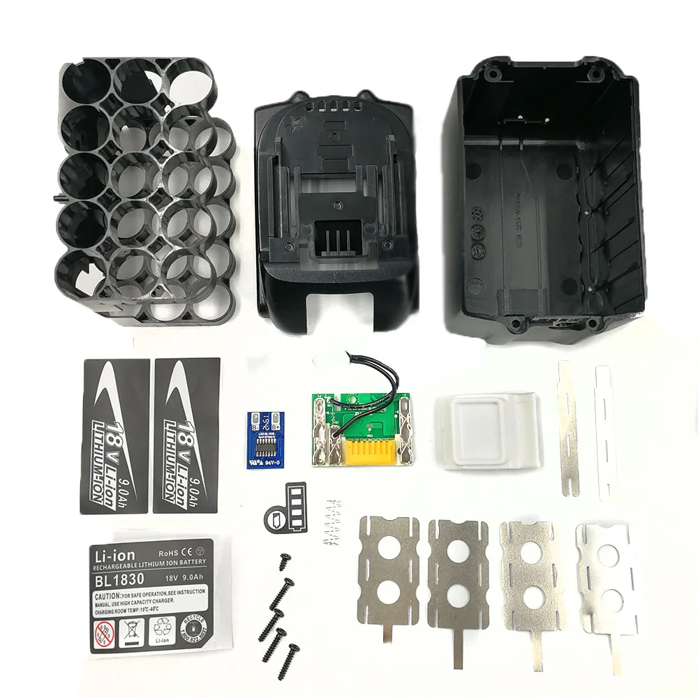 BL1890 Battery Case PCB Charging Protection Board Shell Box For MAKITA 18V BL1860 9.0Ah 6.0Ah LED Li-ion Battery Indicator