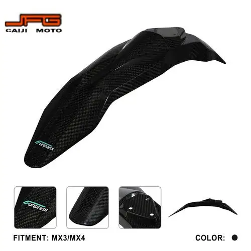 Funparts Front Fender Mudguard Cover Protector For Talaria Sting MX3/MX4 Carbon Fiber Electric Moto Dirtbike Enduro