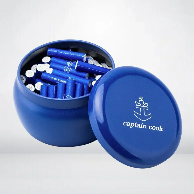 100-Pack Captain Cook 6mm Ceramic Head Activated Charcoal Pipe Filter for Cigar and Tobacco Pipes