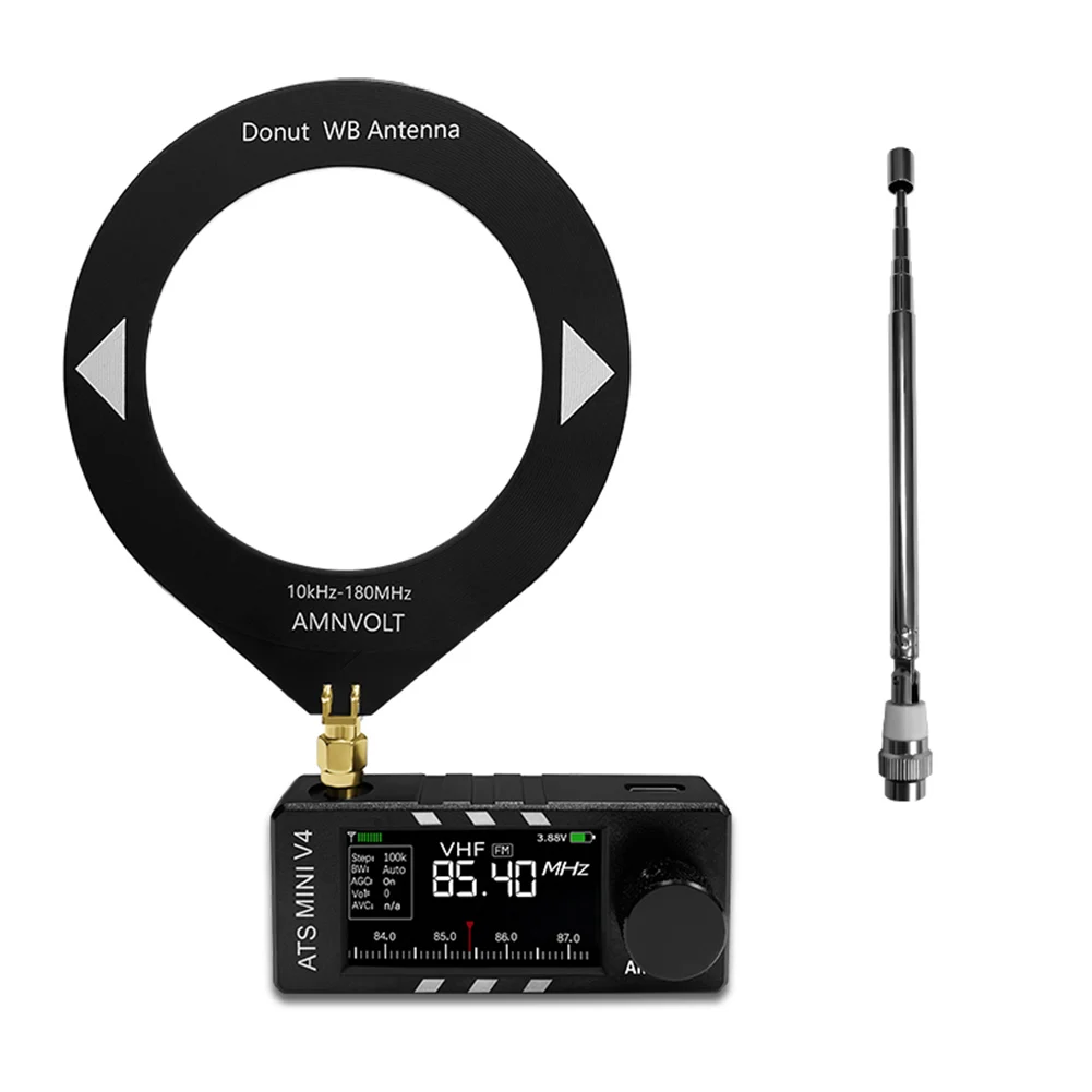 1W Power Cavity Speaker Clear Sound Quality 1.9inch, 170*320 Resolution Portable Shortwave Firmware Upgradable VER.2.3.1