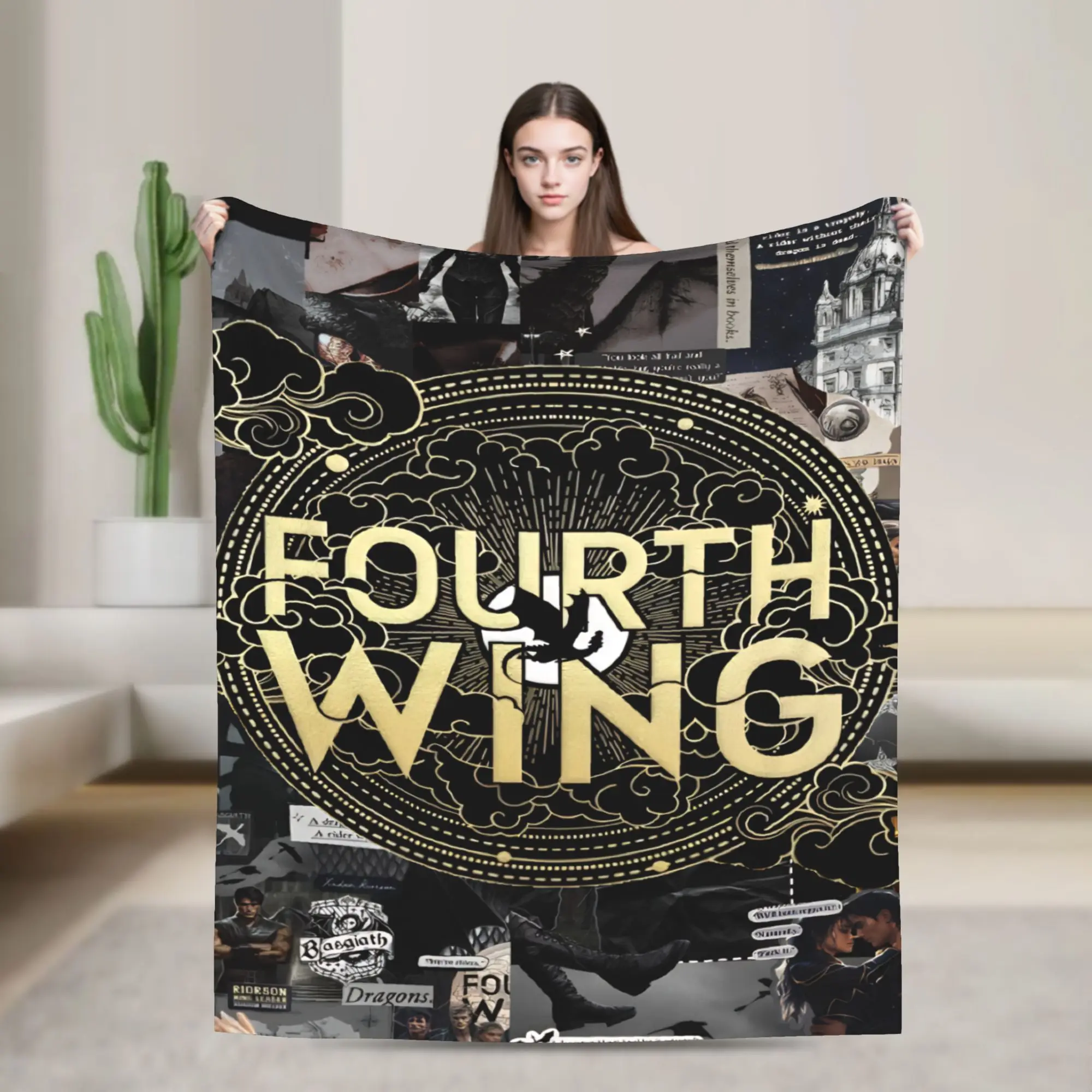 F-Fourth W-Wing Dragon Blankets Flannel  Relax Super Soft Throw Blankets for Bedding Quilt