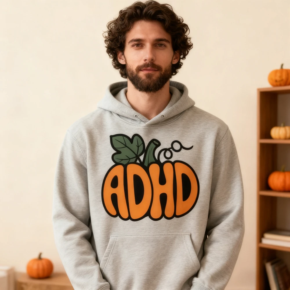 ADHD اليقطين هوديس الخريف التنوع العصبي القمم الخريف هالوين الشكر العصبية العصابات الجرافيك بلوزات لي المرأة هوديي