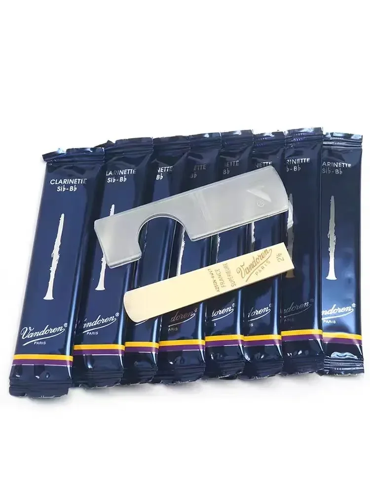 오리지널 Vandoren-Traditional Bb 클라리넷 블루 박스 리드, 크기 2.0,2.5,3.0,3.5,[10 리드/박스], 각 리드는 개별적으로 포장되어 있습니다.