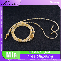 Kinera MIA Earphone Cable 3.5mm 4.4mm Interchangeable Plugs 0.78 2pin/MMCX IEMs 6N Single Crystal Copper Silver-Plated Custom