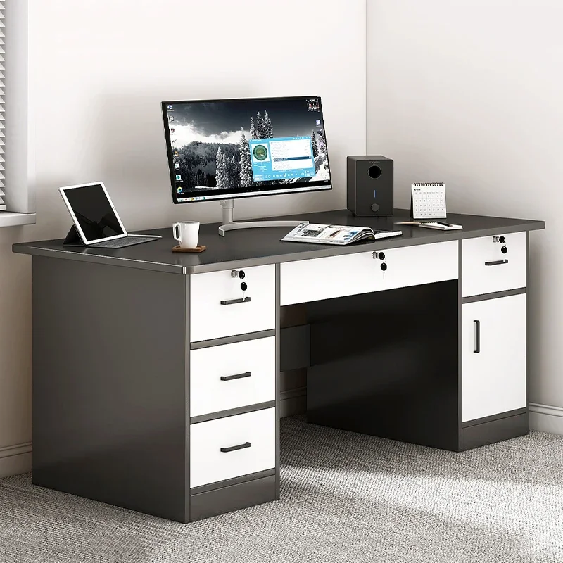 Men Study Room Desk Table Drawers Storage Tidy Desk Table Bedrooms Office Escritorios De Oficina Home Furniture