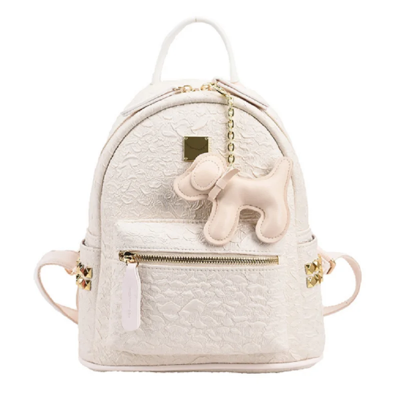 New Luxury Korean Fashion Rivet Design Backpack Women's High Capacity Casual Small Travel Shoulder Bags School Bag Crossbody Bag