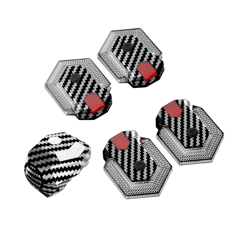 Carbon fiber appearance can be split battery car bicycle turn signal with electronic bell anti-theft cable installation