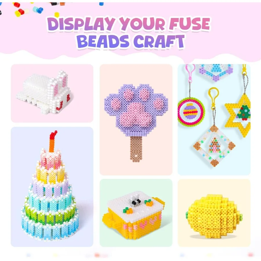 Zekeringkralenset 11000 stuks 36 kleuren kralen voor knutselen voor meisjes van 5 jaar oud 5 mm smeltkralenset inclusief 5 pegboards strijken