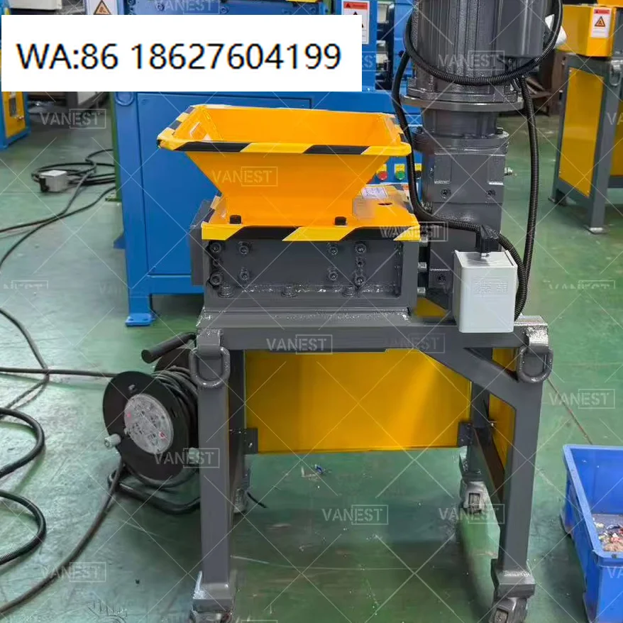 High Torque Single Shaft Tire Shredder, waste rubber tyre disposal unit for full vehicle recycling processing plant
