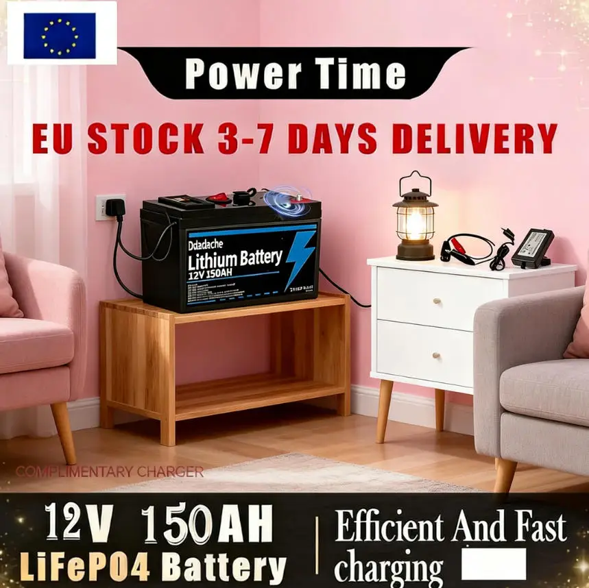 12V 150Ah Lithium LiFeP04 Batterie für Solarladung, Fischfinder, Marine, Outdoor-Camping, Off-Grid-Anwendungen mit USB-Anschluss
