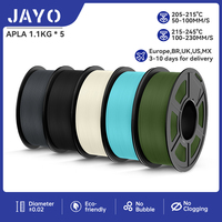 JAYO  3D Filament 1.75mm APLA/ABS/TPU/PLA WOOD/HS-PLA 5Rolls 2.5KG/5.5KG 100% No Bubble FDM 3D Printer Materials DIY Gift Fast