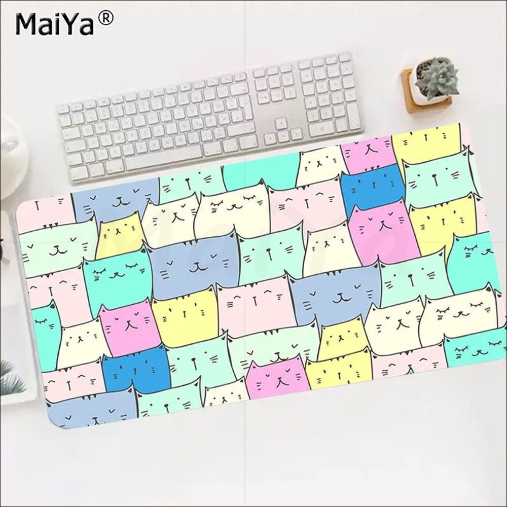 Cartoon Cat Mousepad Beautiful Durable Rubber Mouse Mat Pad Size For CSGO Game Player Desktop PC Computer Laptop