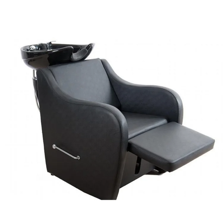 

Beauty Salon Hair Washing Shampoo Chair Shampoo Bed Salon Furniture Black Backwash Unit Portable Hair Synthetic Leather 1ctn/pcs