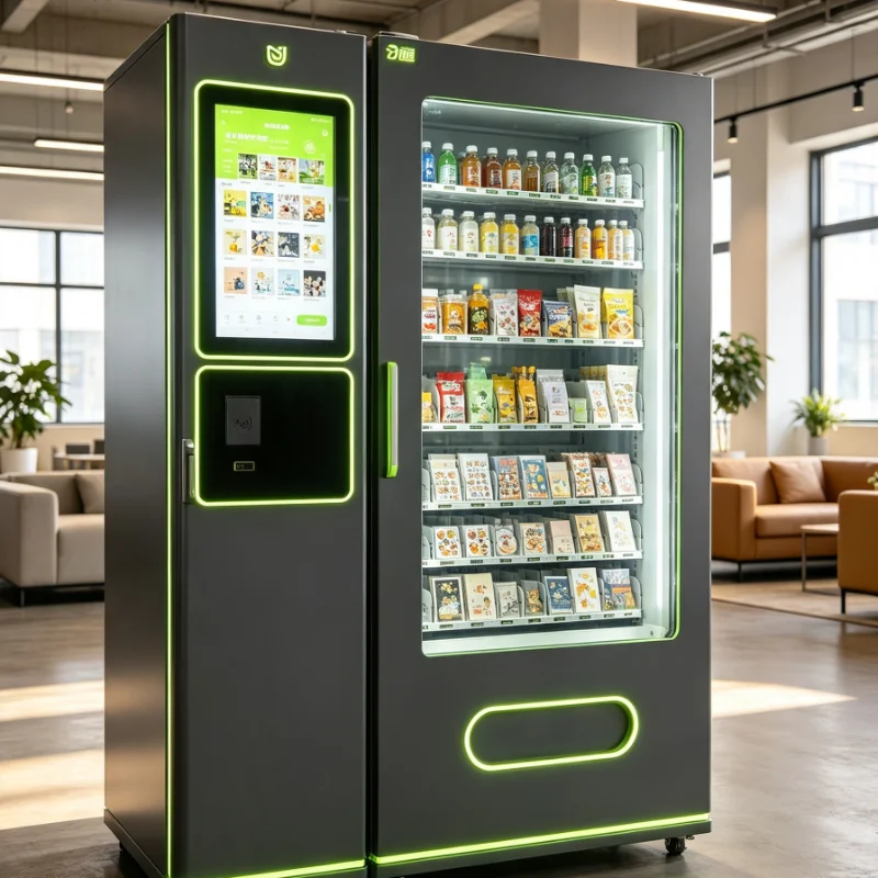 Cloud Control Vending Machine With Monitoring Camera Remote Data View For Snack Beverage Unattended Commercial Operation