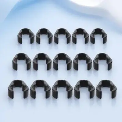 15 قطعة مشابك كابلات ميكروفون من البلاستيك المتين حامل ميكروفون ملحقات منظم مرن مشبك ميكروفون مشبك ميكروفون #6