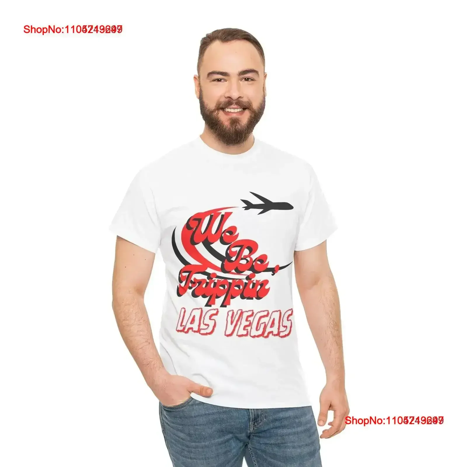 

We Be Trippin' Las Vegas Heavy Cotton T Shirt Matching Travel Group Outfit vintage Washed homme Top For Everyday Wear vintage
