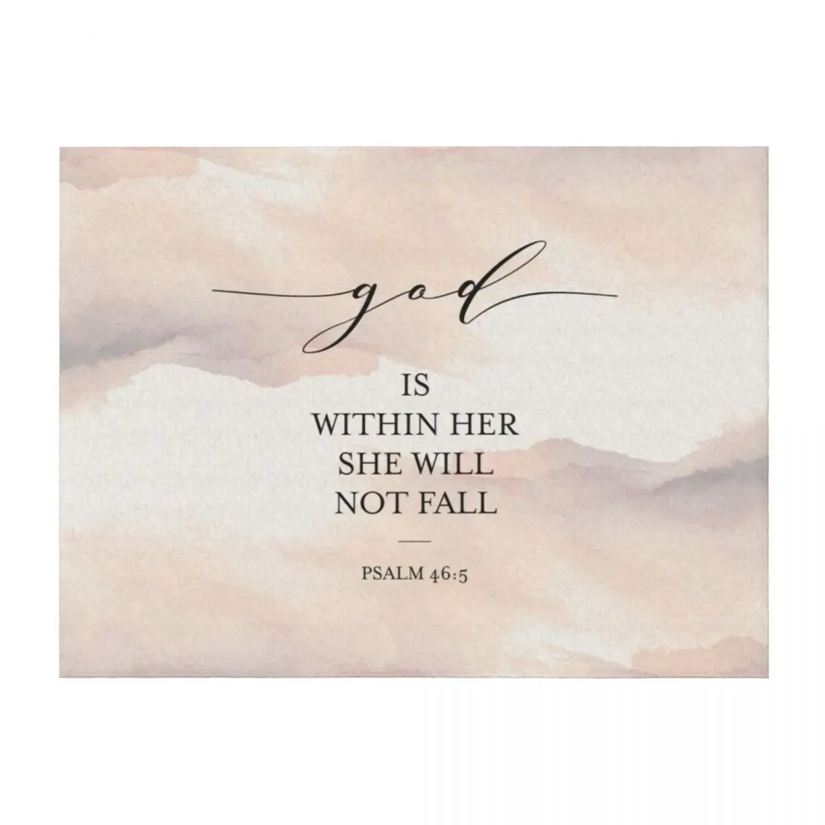 

God is within her she will not fall. Psalm 46:5 Throw Blanket Soft Plaid valentine gift ideas Moving Picnic Blankets