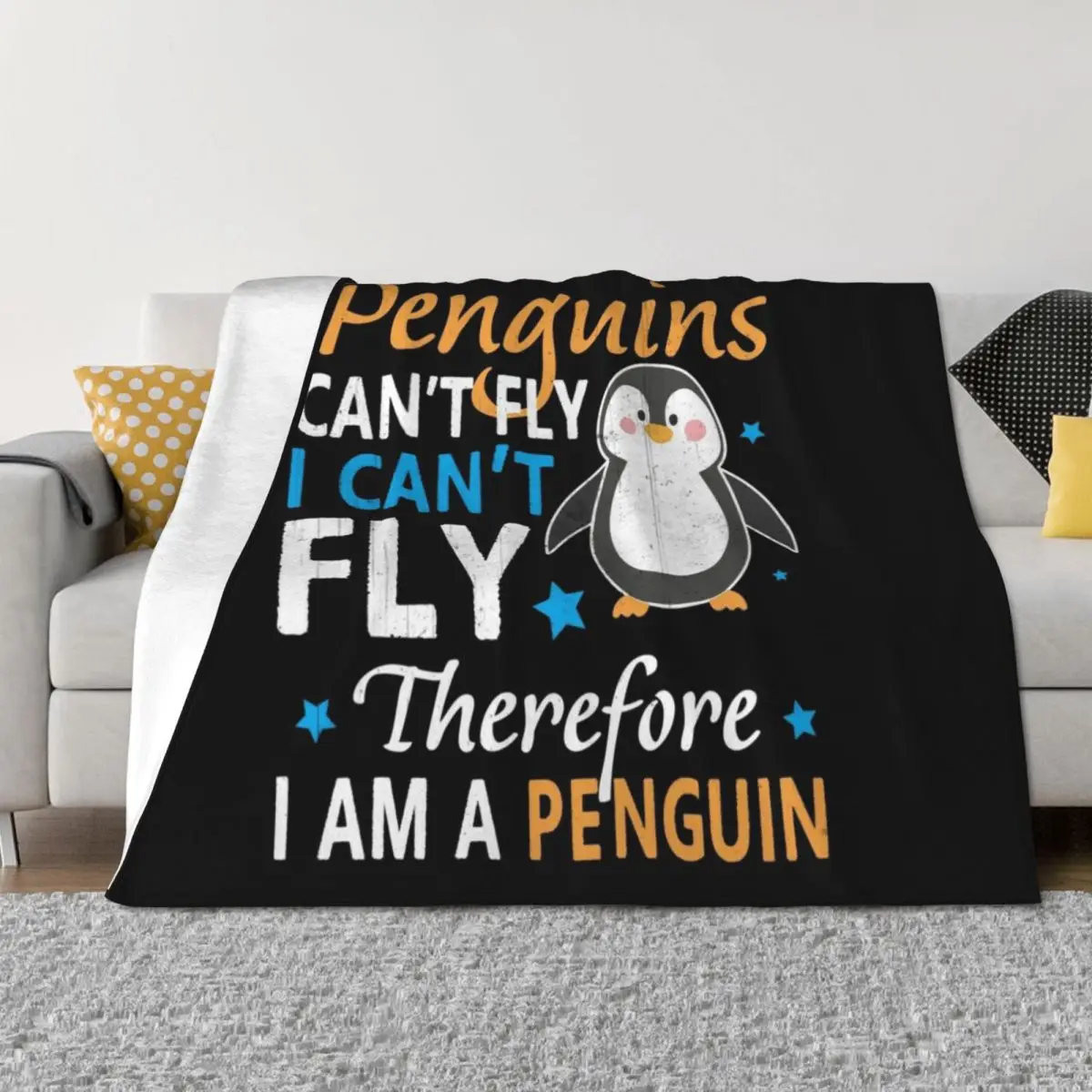 

Penguin Zoo Gift Throw Blanket Flannels Plaid warm for winter Bed covers Blankets