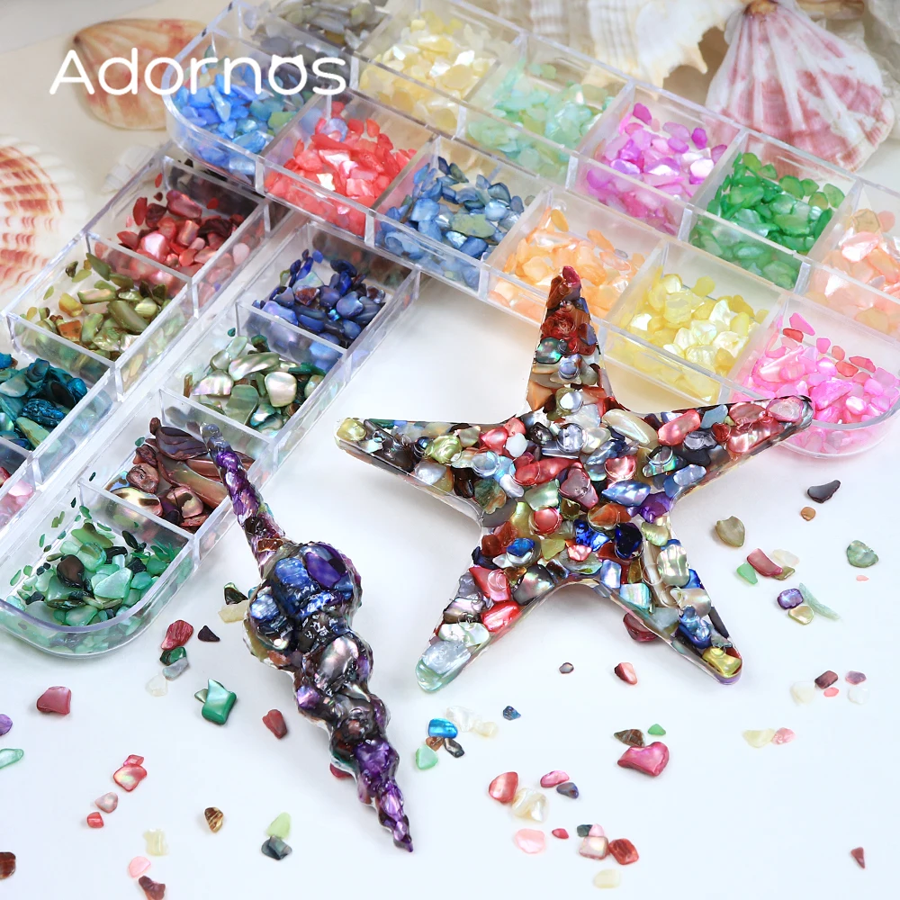 

Неправильные фрагменты ракушек для эпоксидной смолы, декоративные элементы, переливающиеся осколки ракушек для рукоделия, наполнитель для летних поделок, для изготовления украшений своими руками