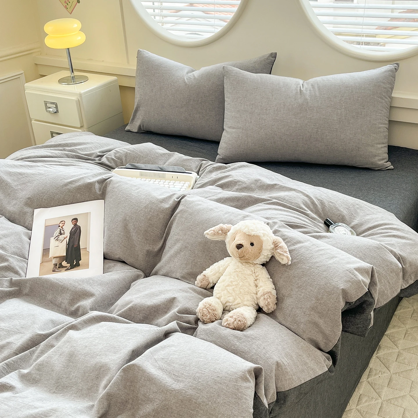 3pcs 100% Cotton Duvet Cover with pillowcases housse de couette Single/Queen/King Size Quilt Cover funda nordica 150 cama 이불커버 view 4
