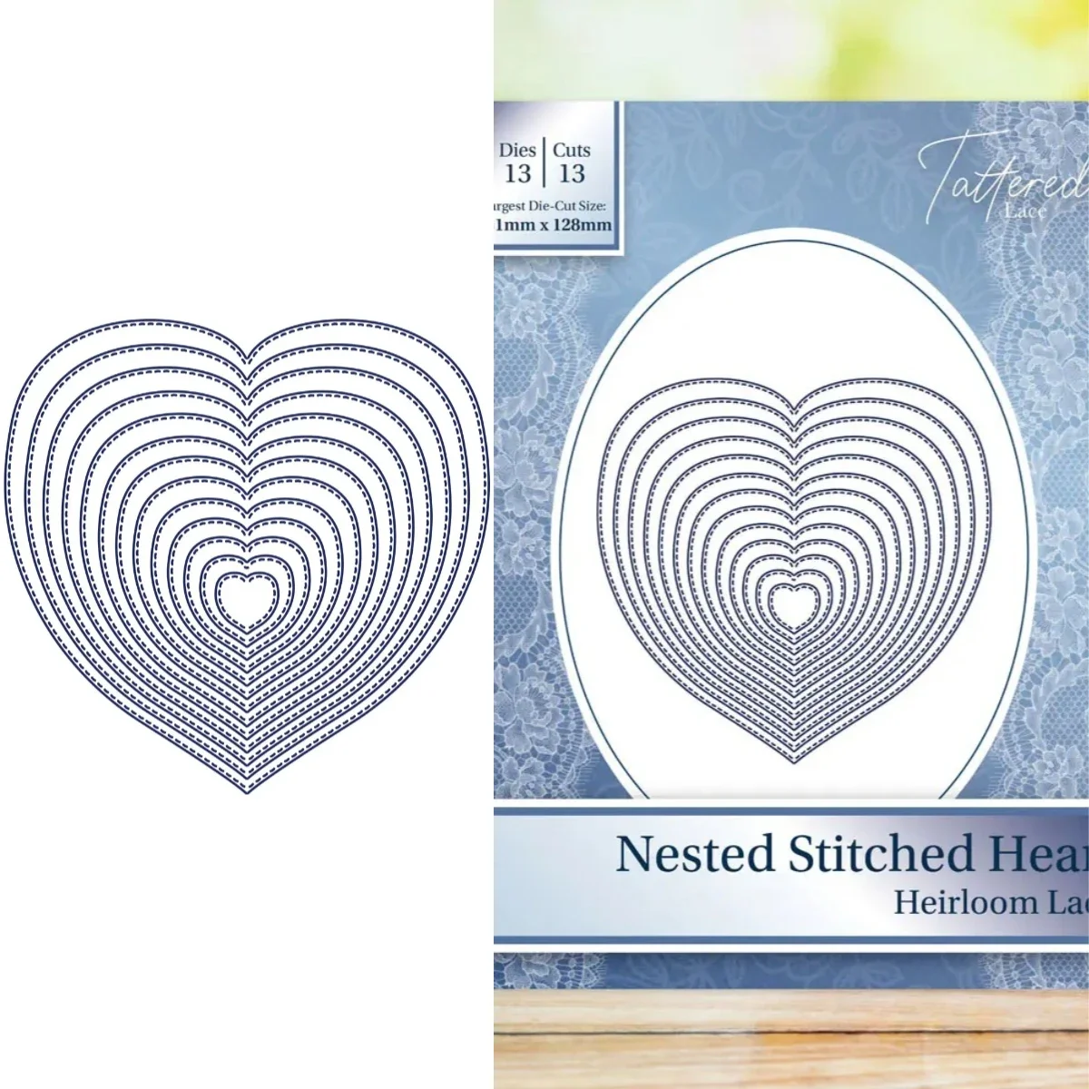 

2026 New Nested Stitched Heart Die Set For Scrapbook Diary Decoration Embossing Template DIY Greeting Card Handmade